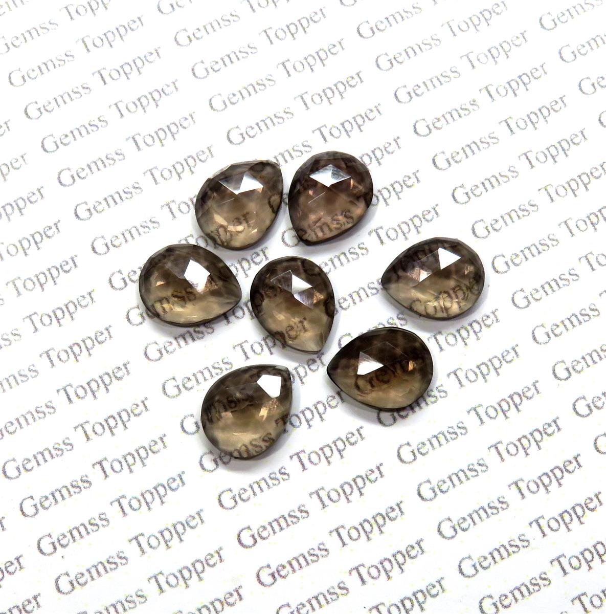 Smoky Quartz 3x5 mm Pear Rose Cut